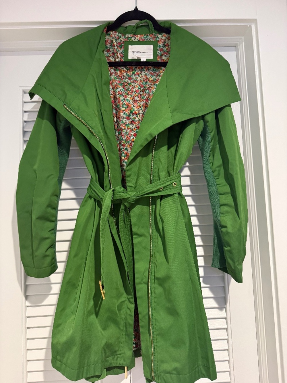 BCBG Generation, Green and Floral Spring Jacket, Size M